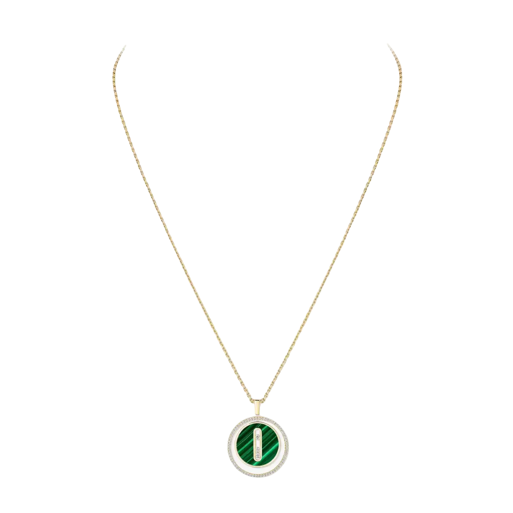 Collier Lucky Move malachite, moyen modèle