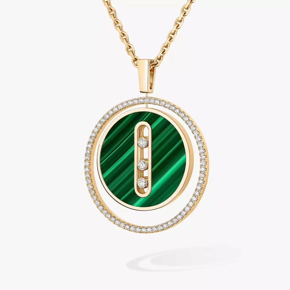 Collier Lucky Move malachite, moyen modèle