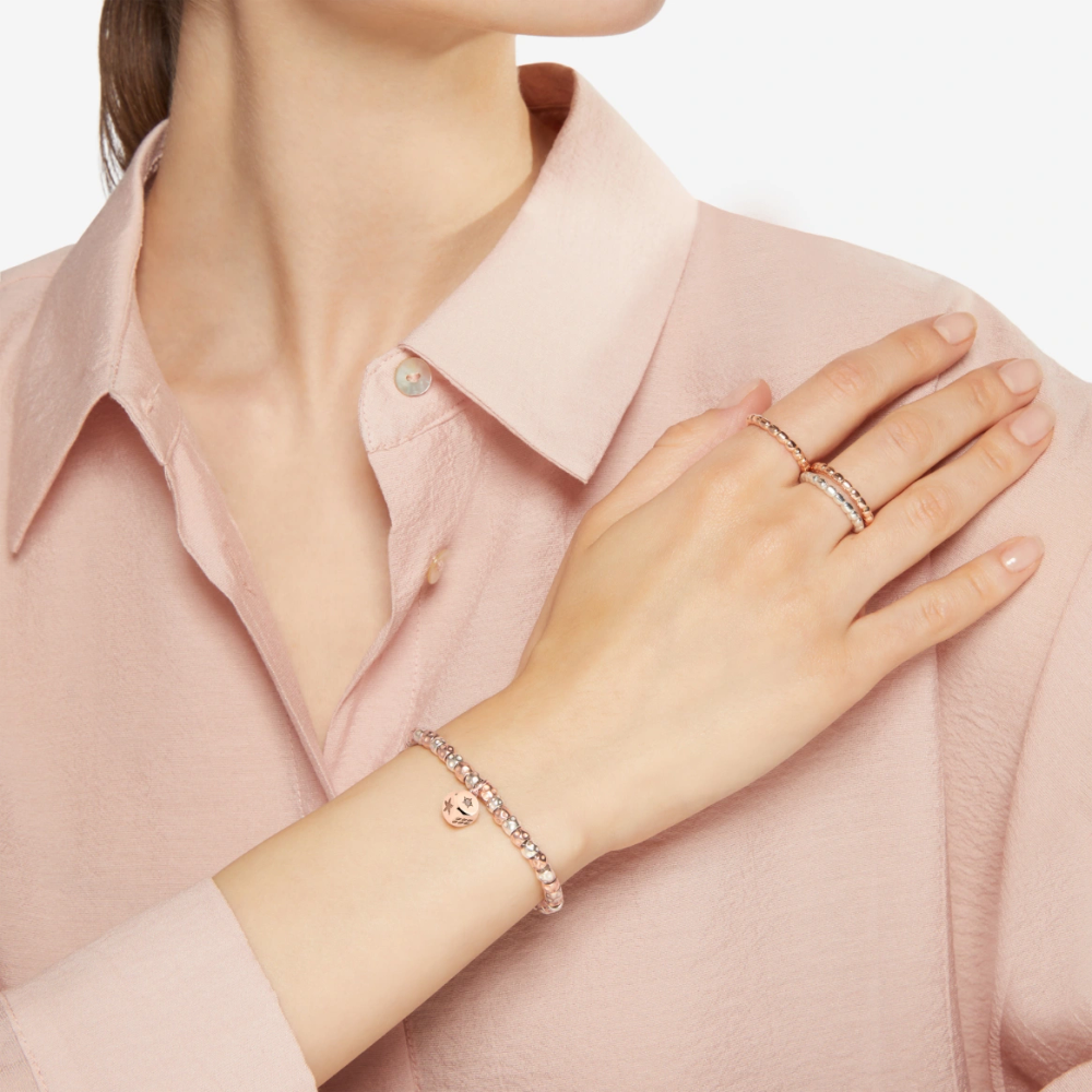 Pendentif Dé Or Rose & Diamant Cognac