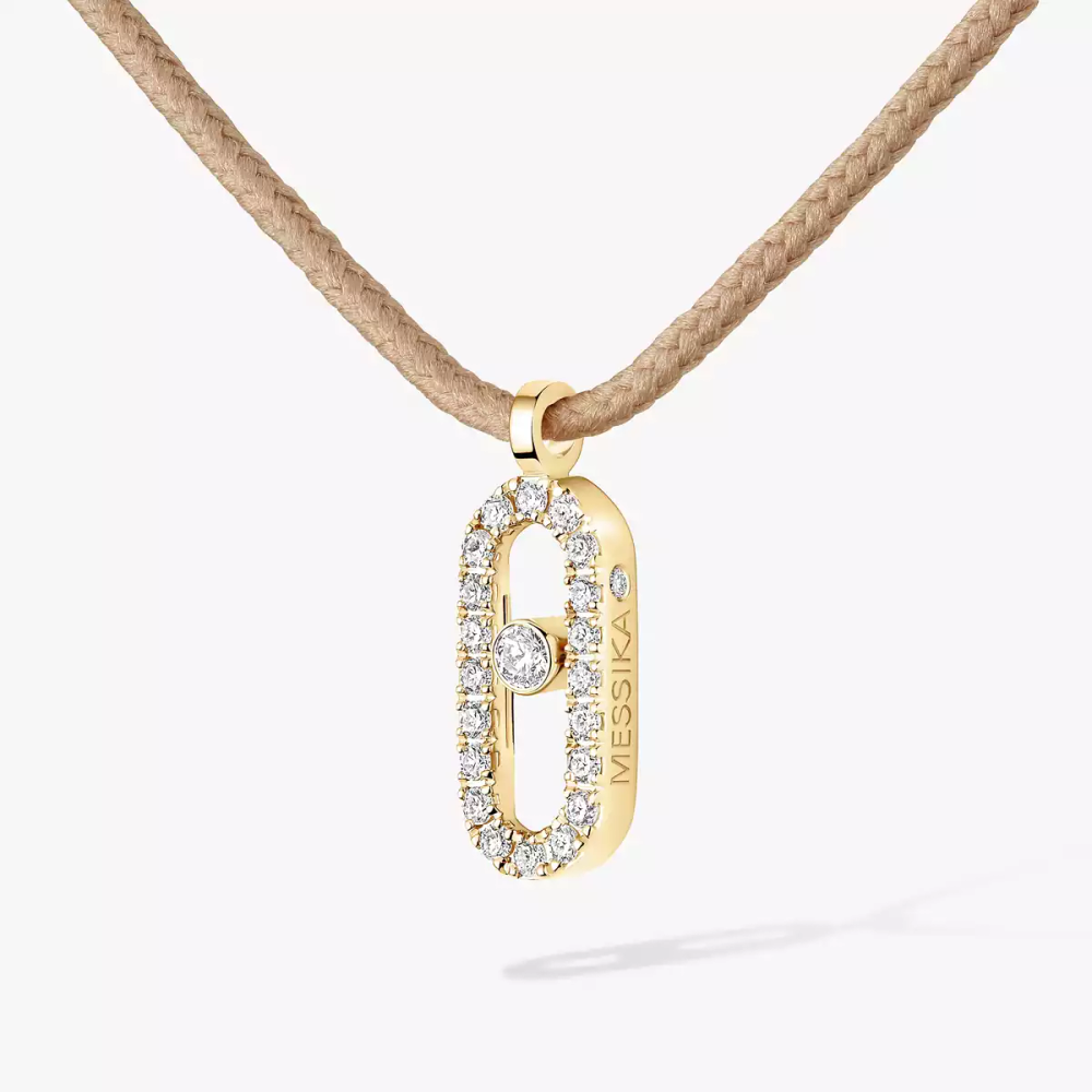 Collier cordon Messika Care(s) beige pavé