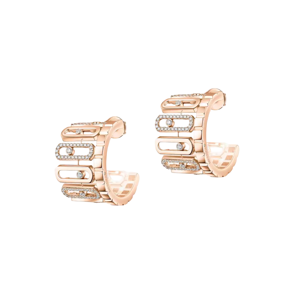 Boucles d'oreilles Move Iconica Boucles d'oreilles Diamant Or Rose