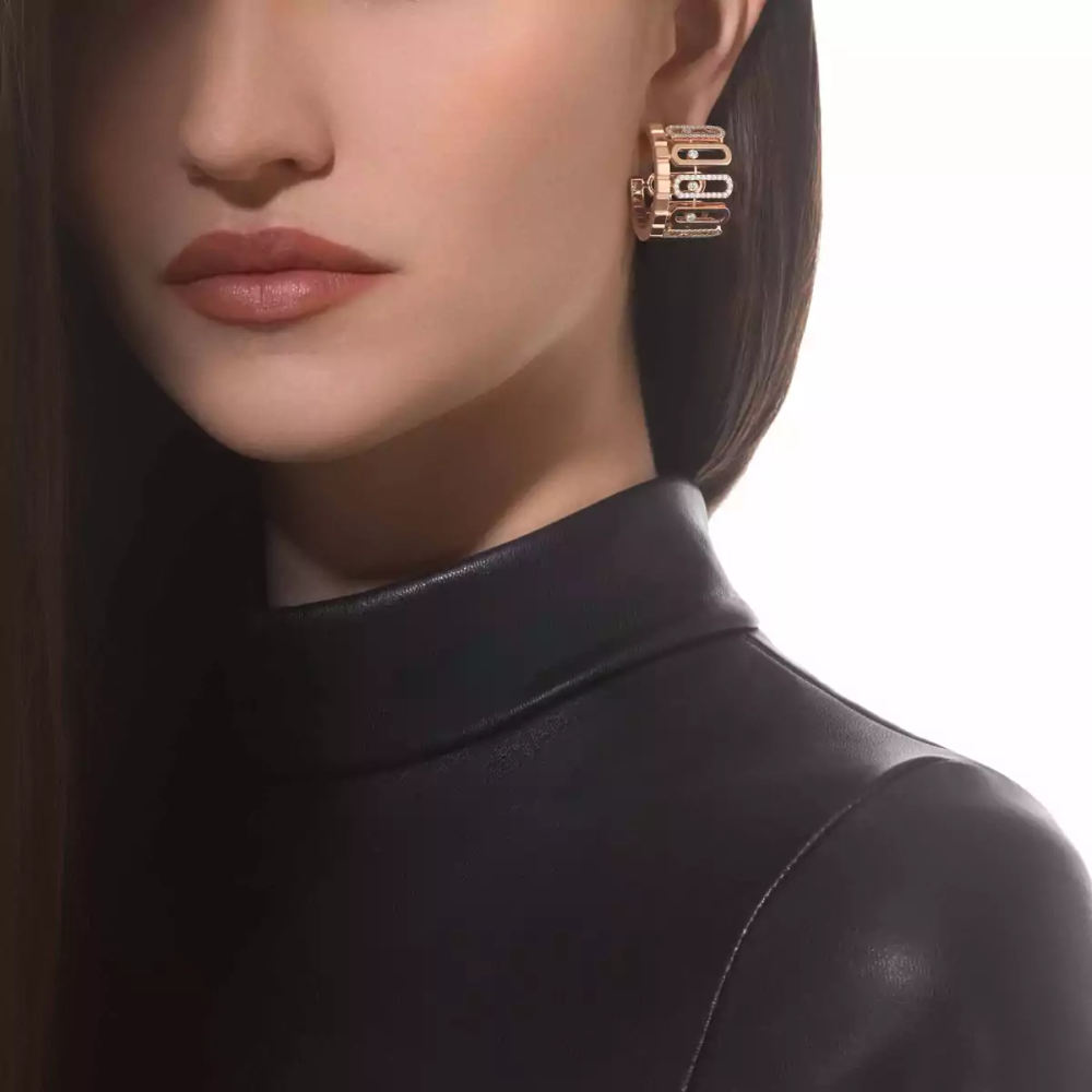 Boucles d'oreilles Move Iconica Boucles d'oreilles diamant en or rose Move Iconica