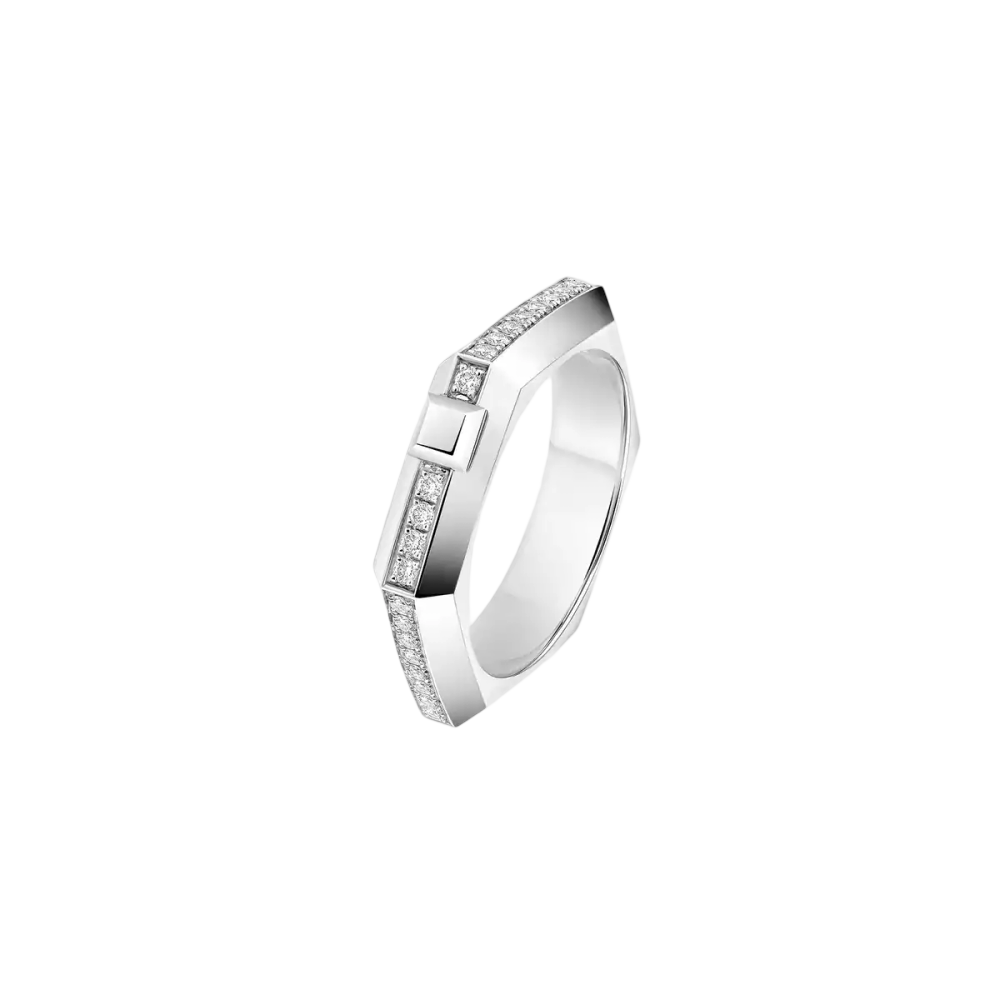 Bague Moderniste pavée, petit modèle - Bijouterie Aurea｜Morges