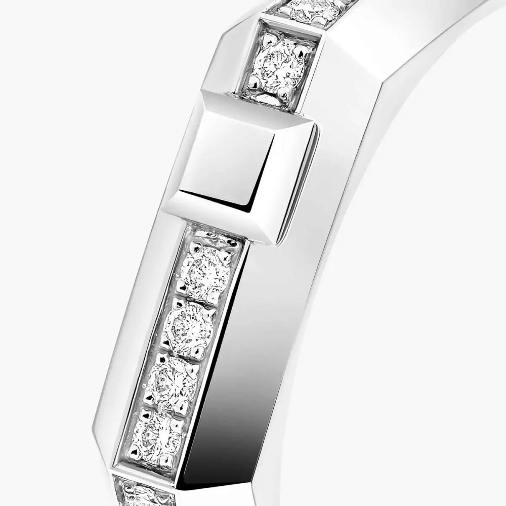 Bague Moderniste pavée, petit modèle - Bijouterie Aurea｜Morges