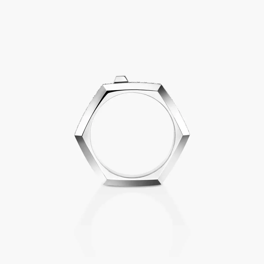 Bague Moderniste pavée, petit modèle - Bijouterie Aurea｜Morges