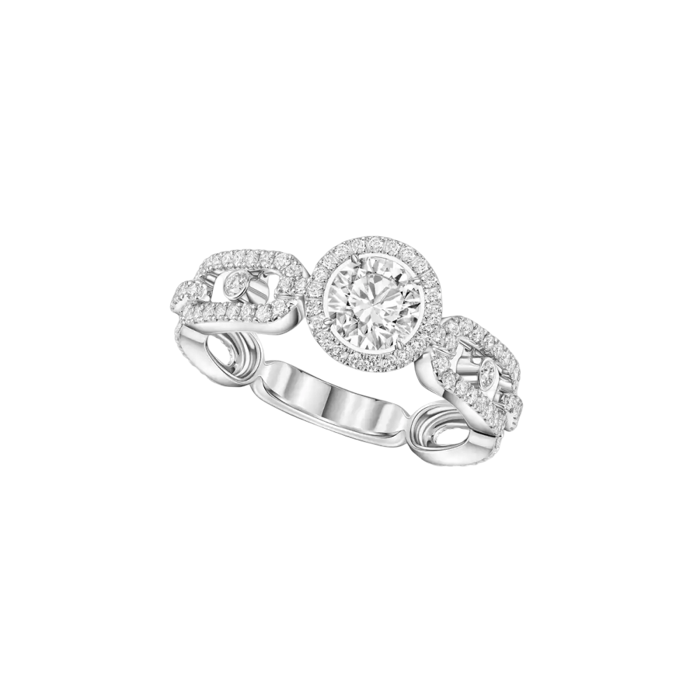 Bague solitaire Move Link, moyen modèle