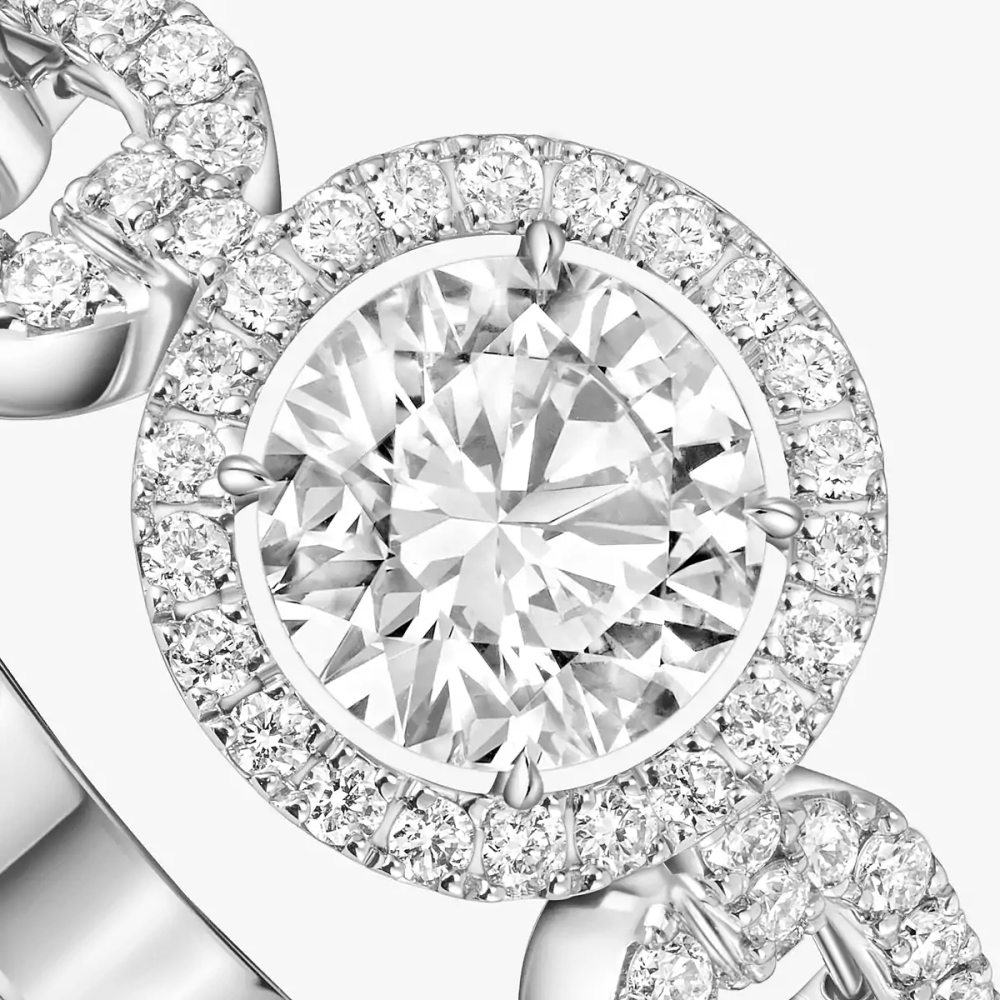 Bague solitaire Move Link, moyen modèle