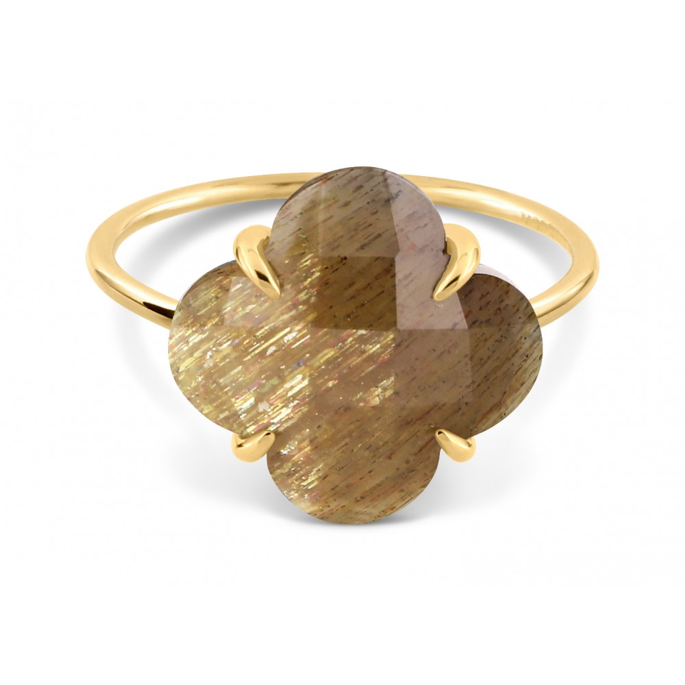 Bague, Pierre De Soleil, Or Jaune