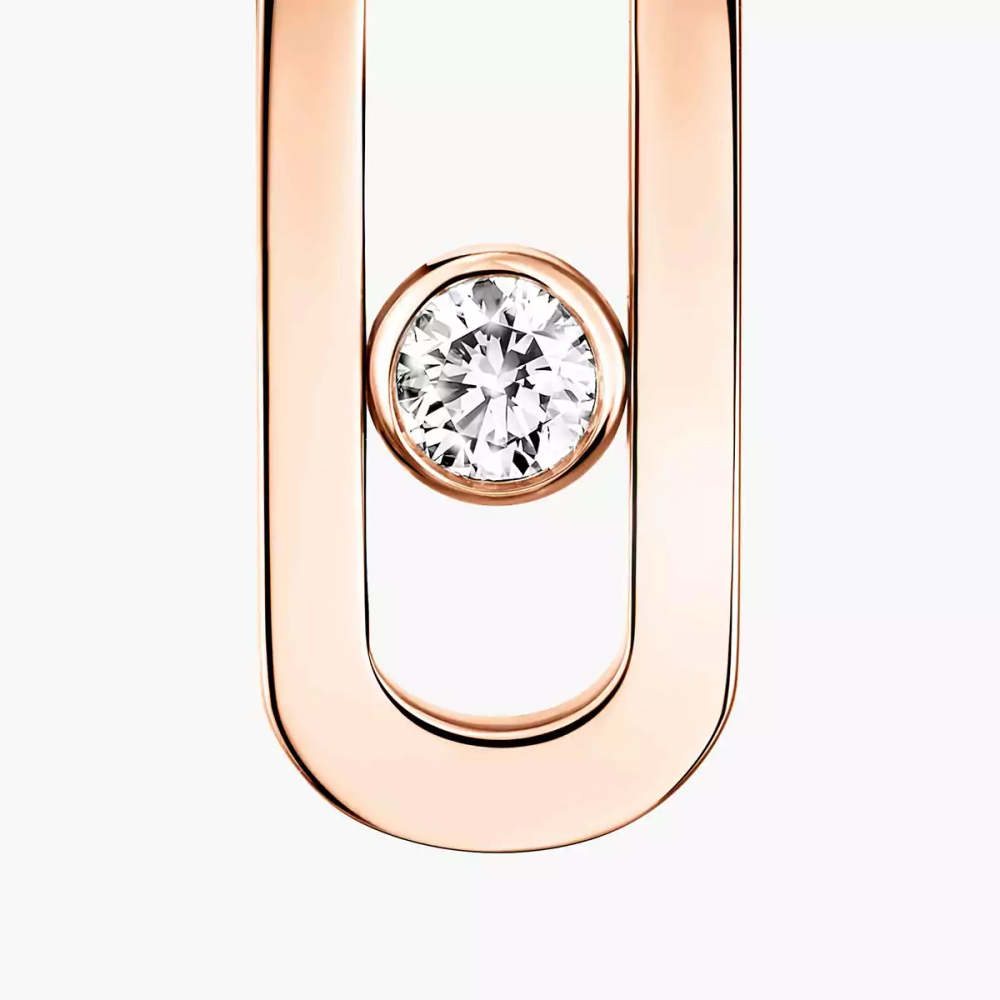 Boucles d'oreilles Move Uno Boucles d'oreilles diamant en or rose Move Uno