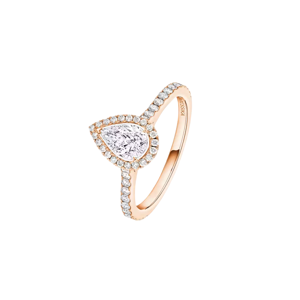 Bague solitaire Joy taille poire, moyen modèle