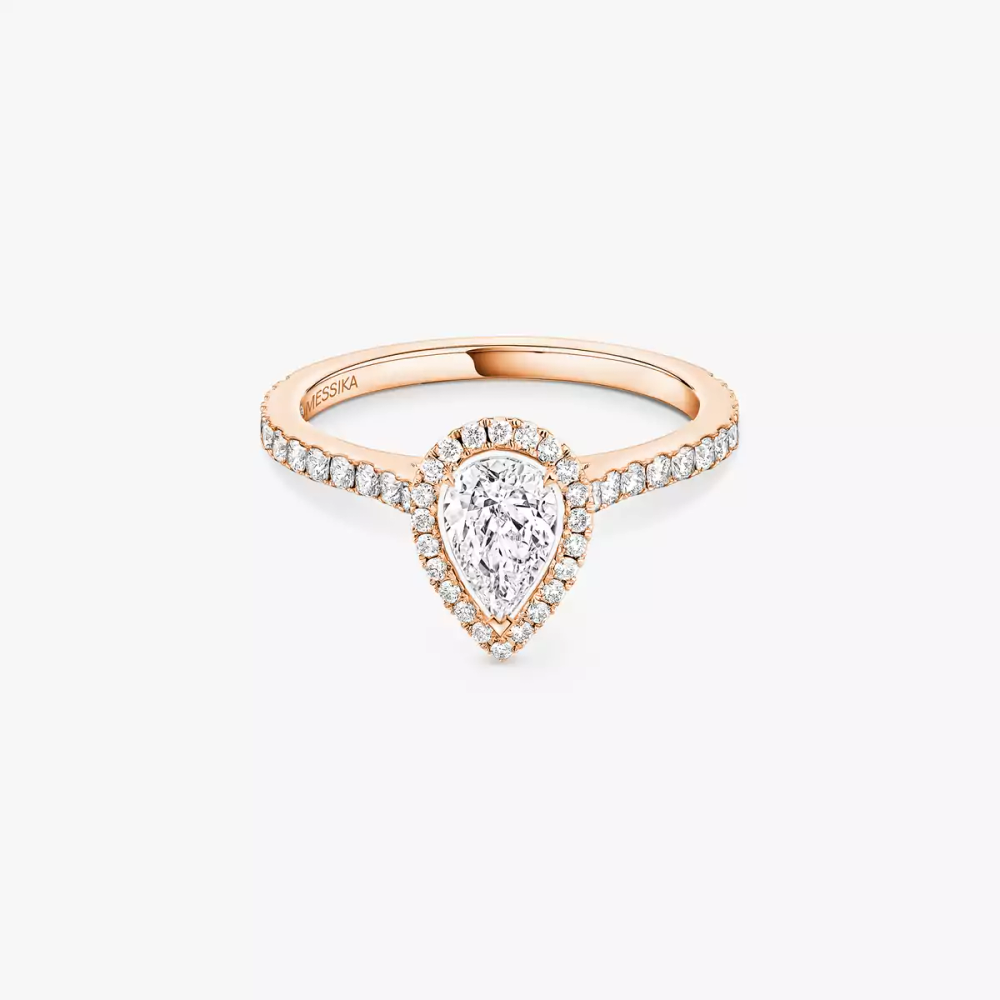 Bague solitaire Joy taille poire, moyen modèle