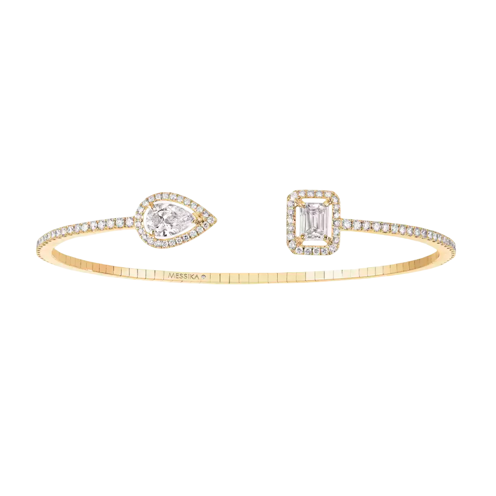 Bracelet jonc My Twin pavé, grand modèle - Bijouterie Aurea｜Morges