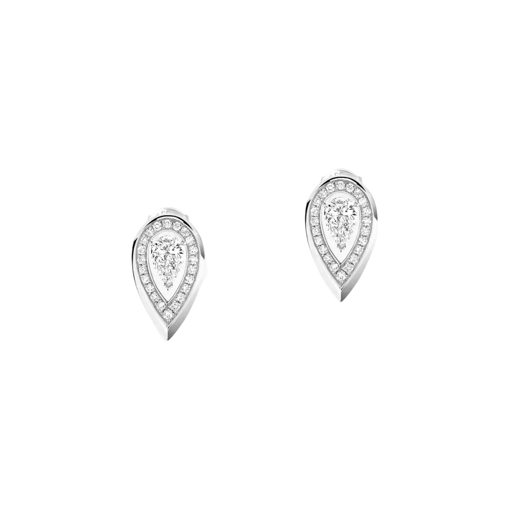 Boucles d'oreilles Fiery 0,10ct Boucles d'oreilles Diamant Or Blanc
