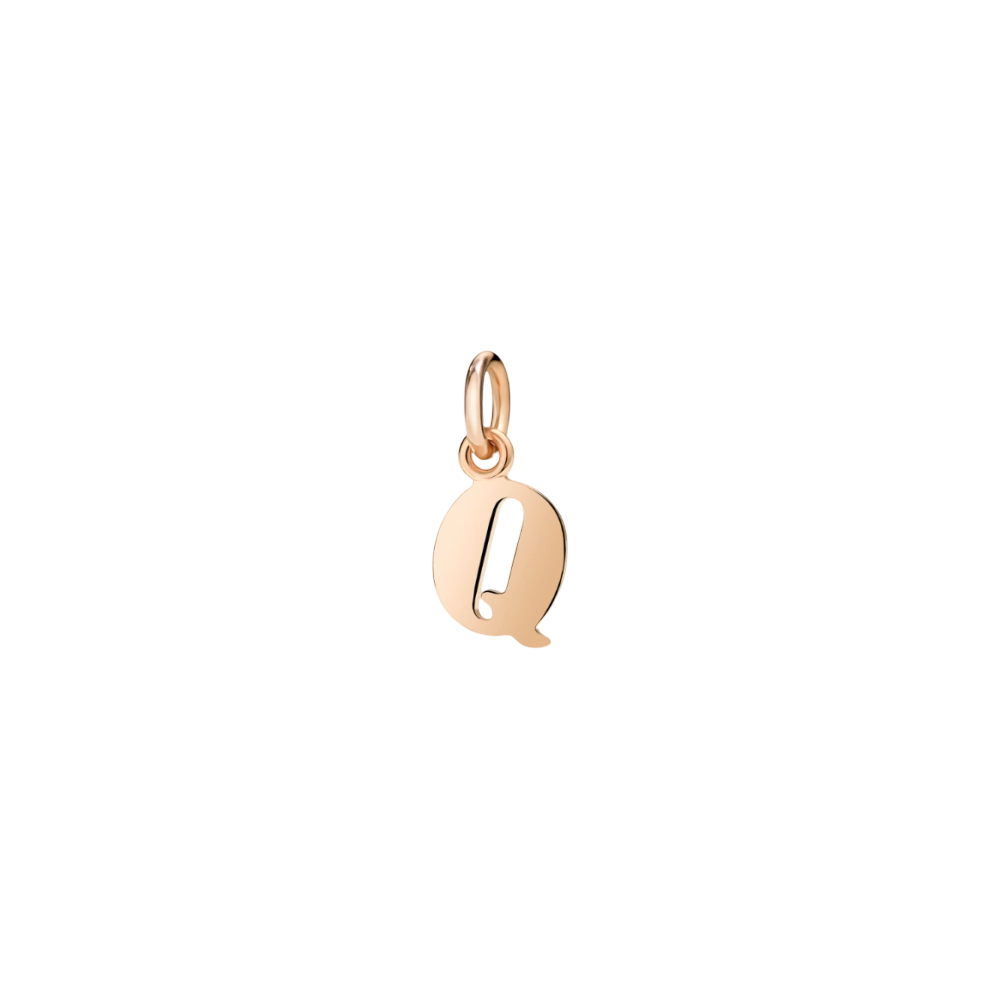 Pendentif Lettre Q Or Rose - Bijouterie Aurea｜Morges