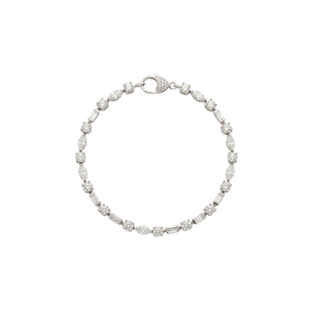 Bracelet Rivière Or Blanc - Bijouterie Aurea｜Morges