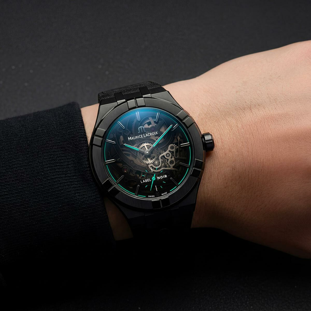 Aikon Automatic Skeleton 45mm Label Noir