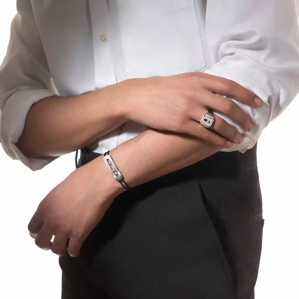 Bracelet cordon Move Titanium, grand modèle