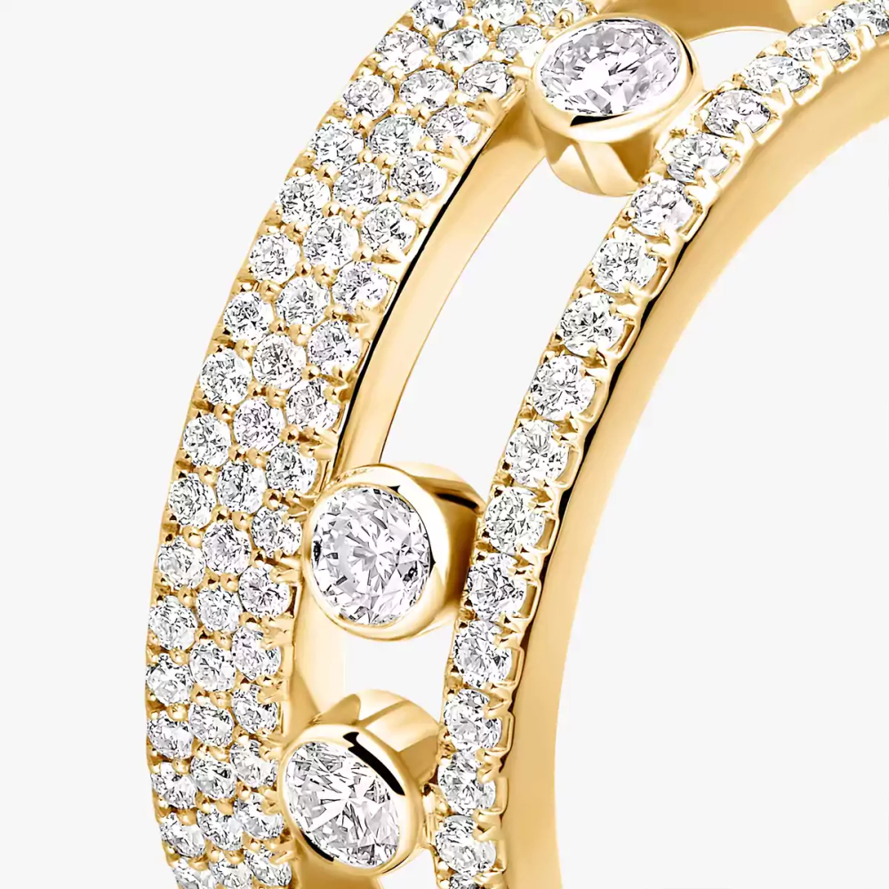 Bague Move Romane pavée, petit modèle
