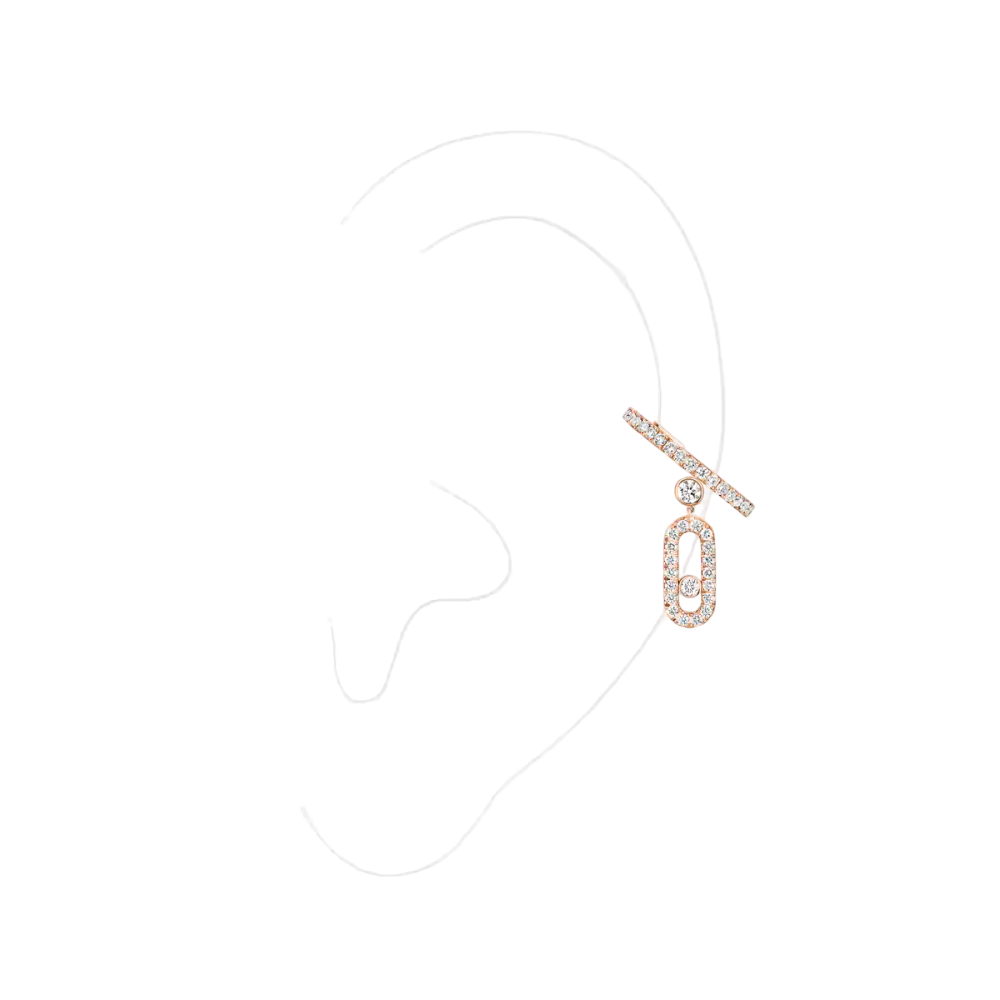 Clip d'oreille pampille Move Uno pavé