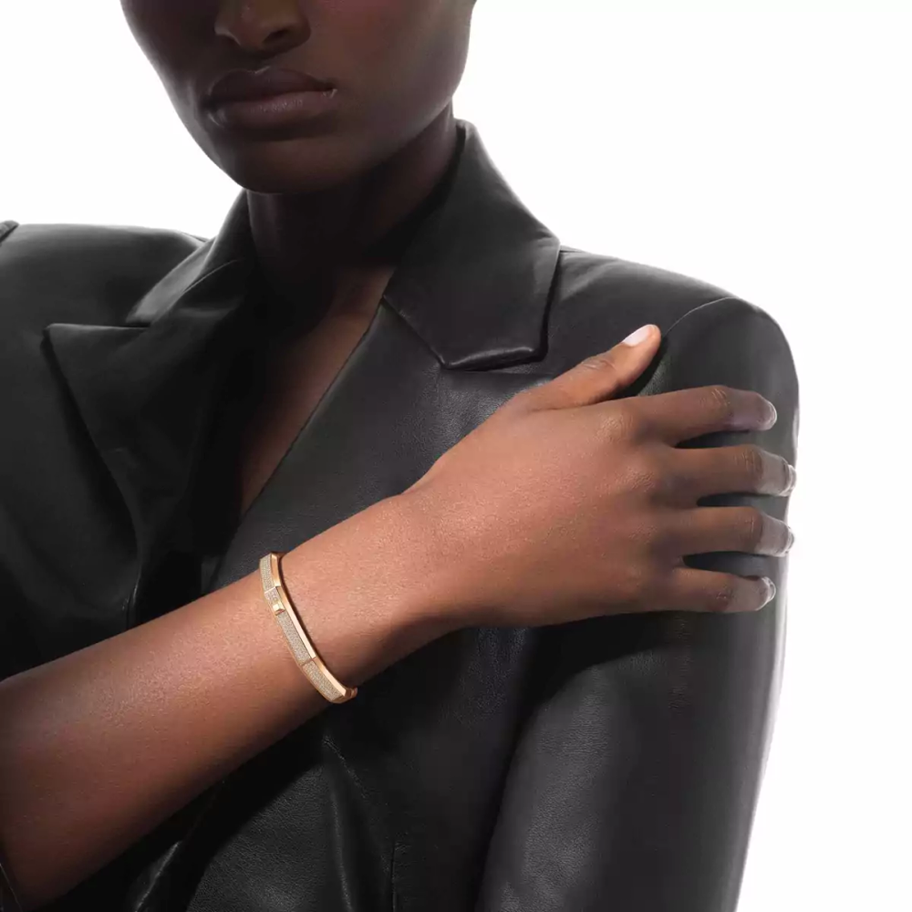Bracelet Moderniste pavé, grand modèle