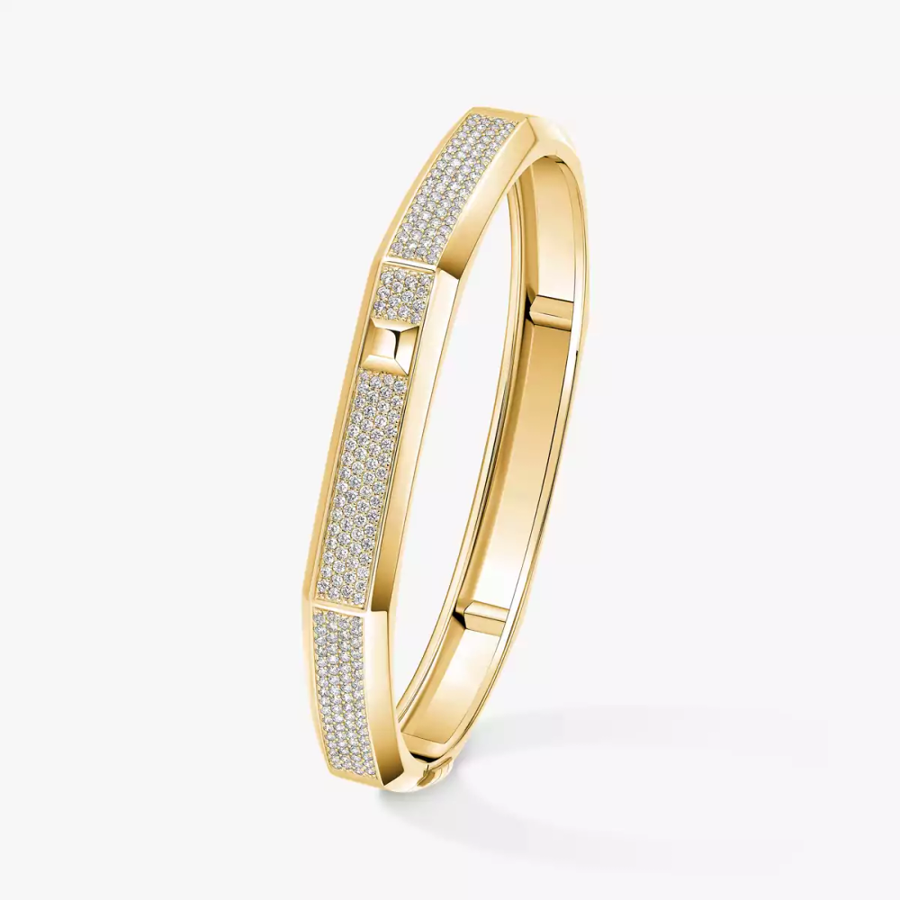 Bracelet Moderniste pavé, grand modèle