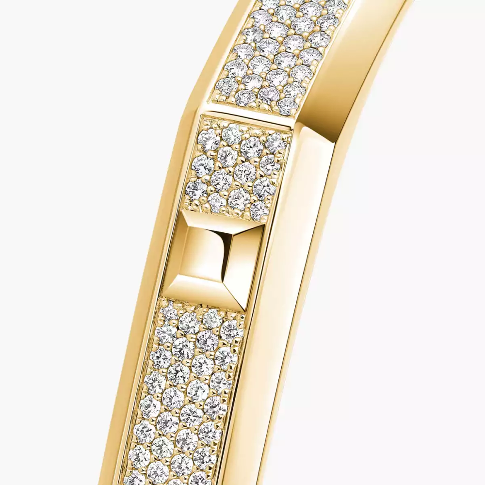 Bracelet Moderniste pavé, grand modèle