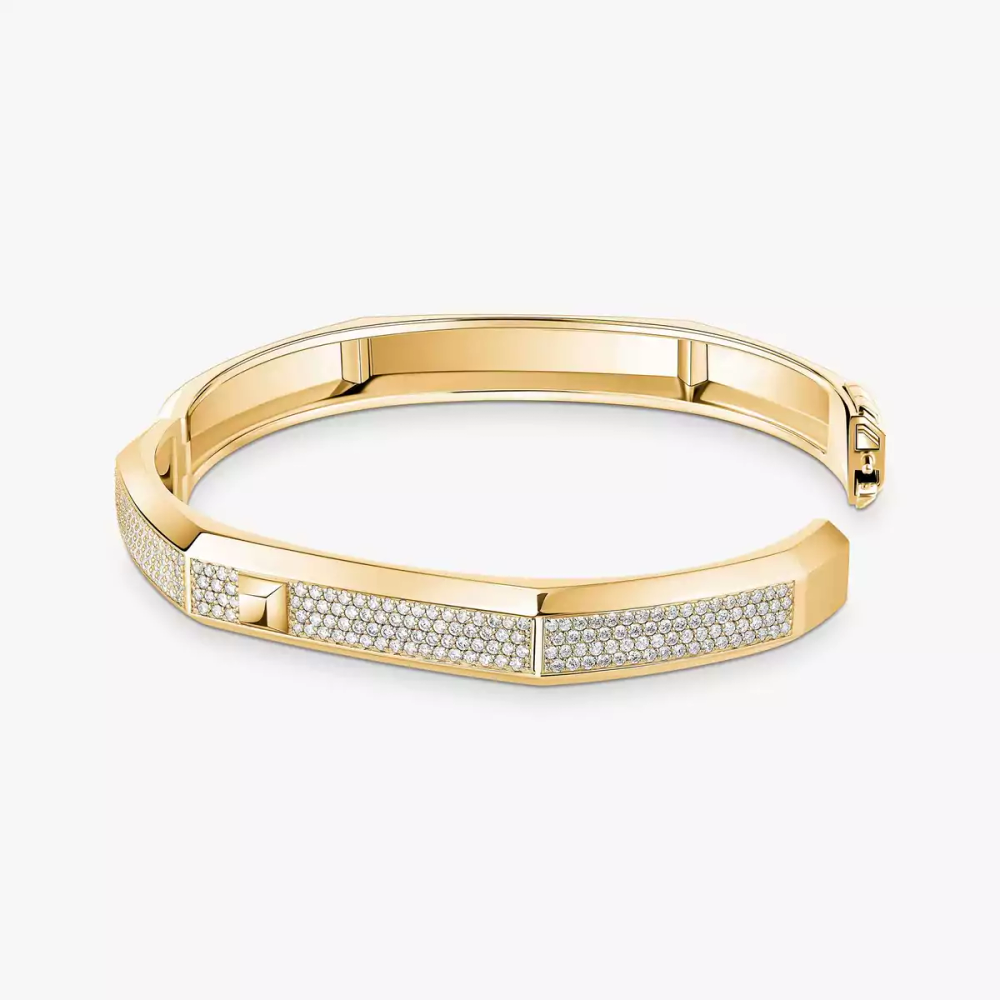 Bracelet Moderniste pavé, grand modèle