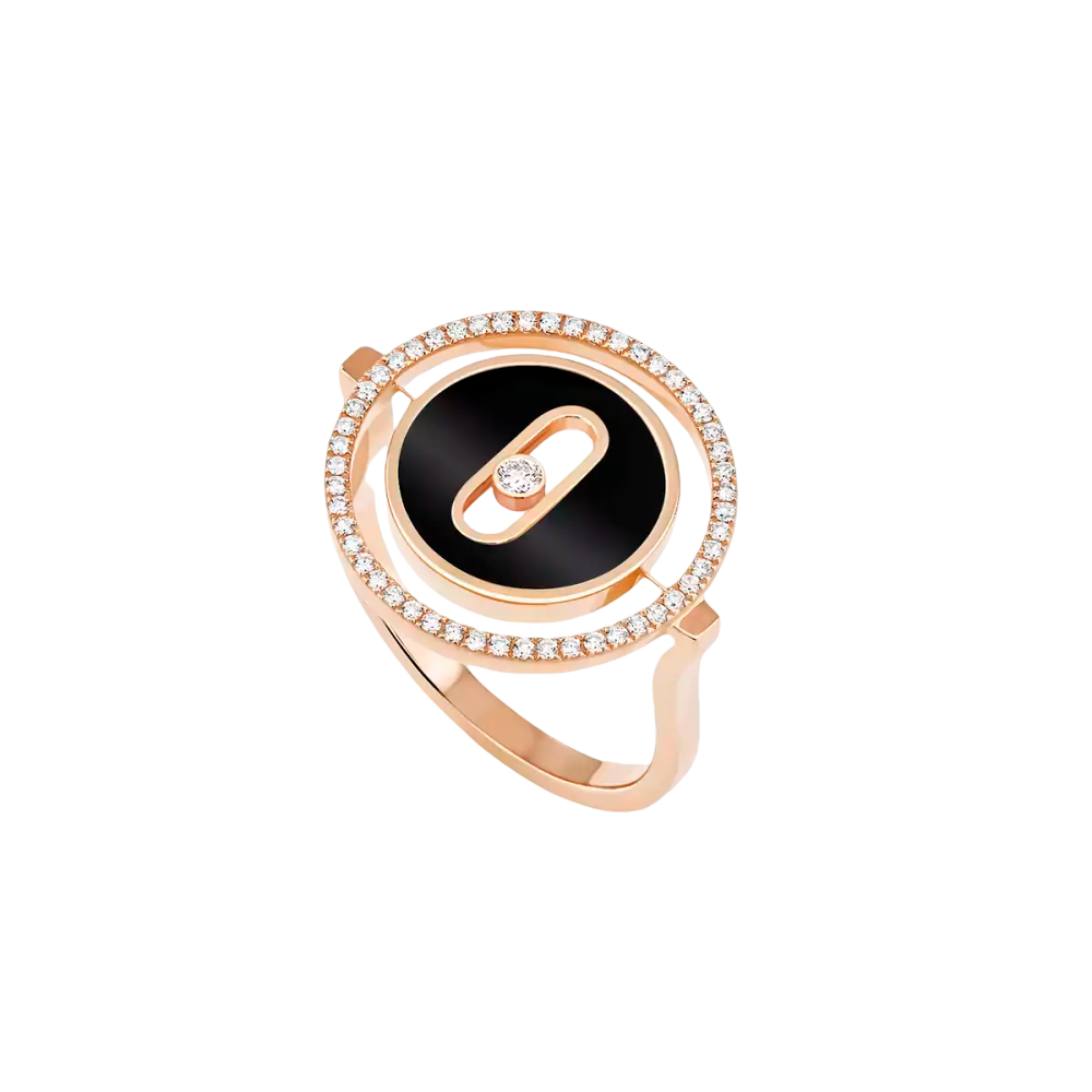 Bague Lucky Move onyx, petit modèle