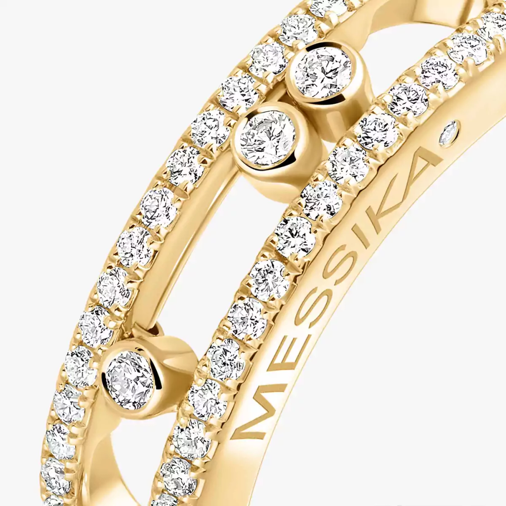 Bague Move Classique pavée, petit modèle