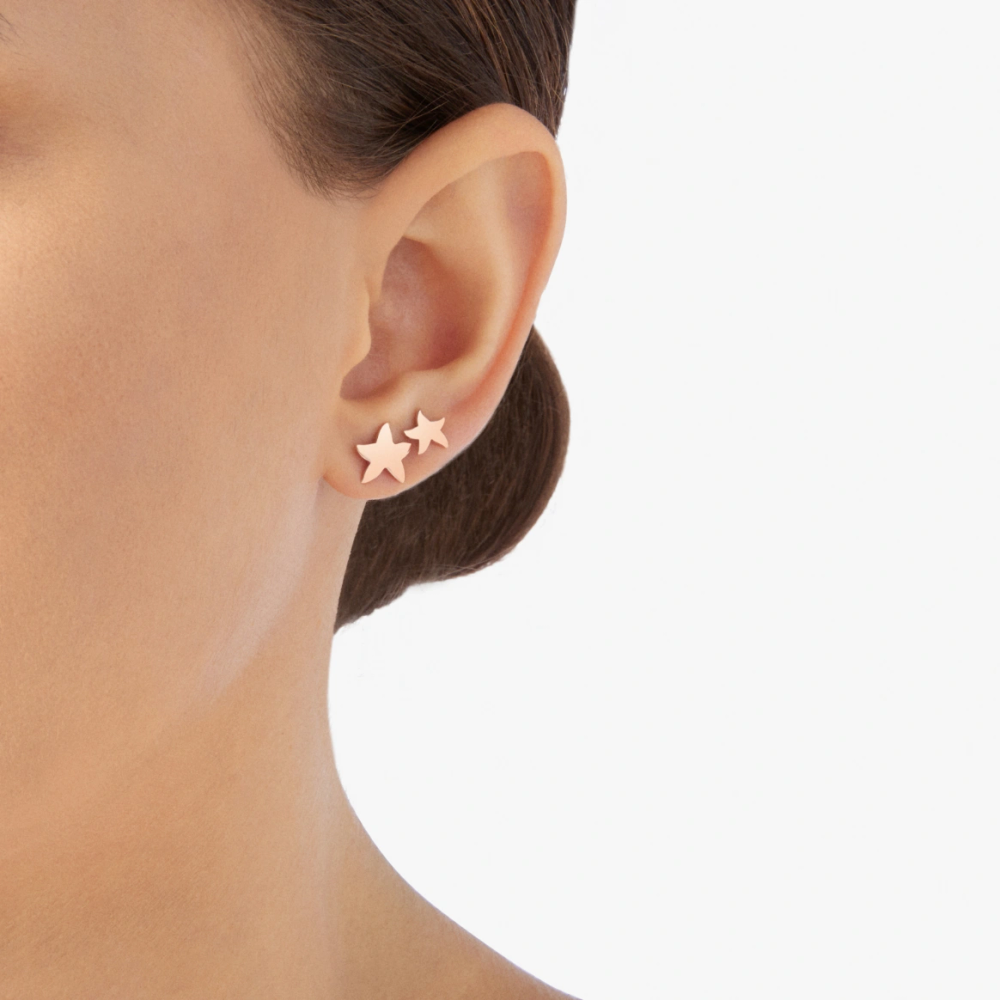 Boucle D'oreille Stud Stellina Or Rose
