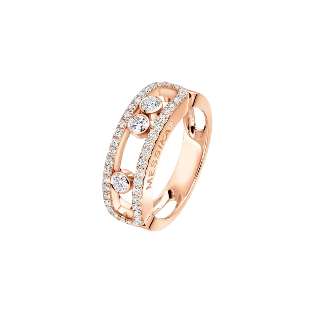 Bague Move Classique pavée, grand modèle