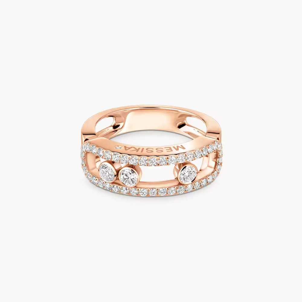 Bague Move Classique pavée, grand modèle
