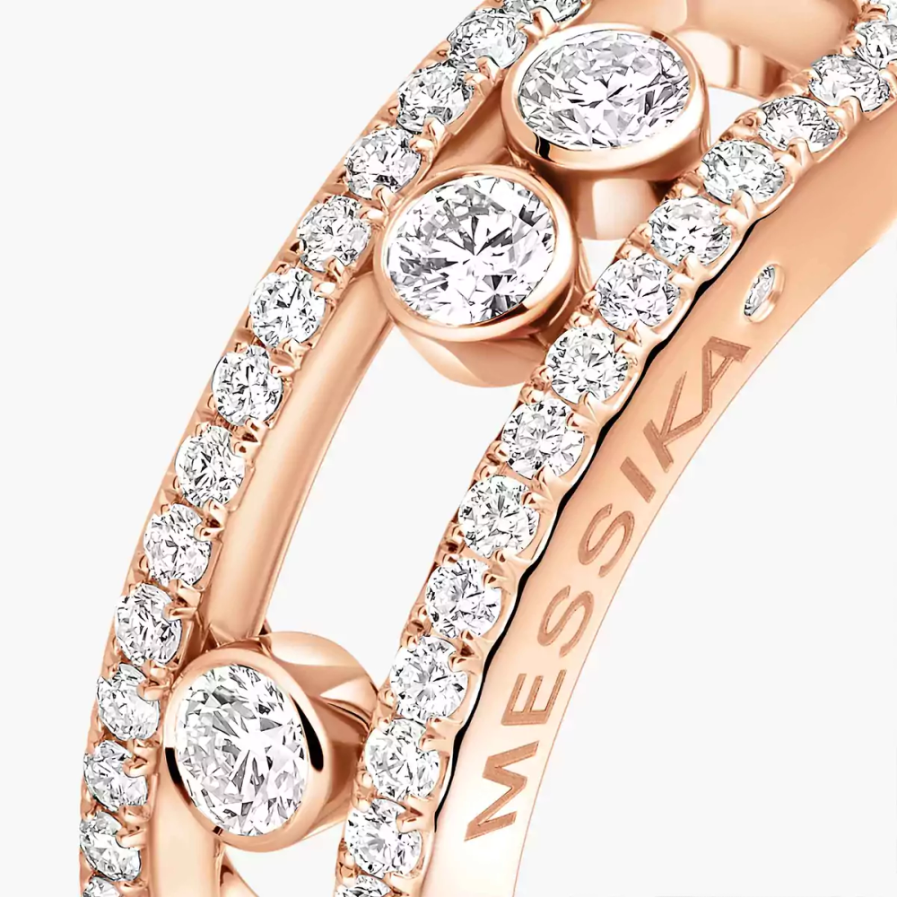 Bague Move Classique pavée, grand modèle