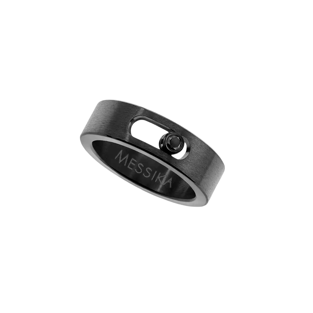 Bague Move Titanium noire Bague diamant noir Move Titanium PM Total Black