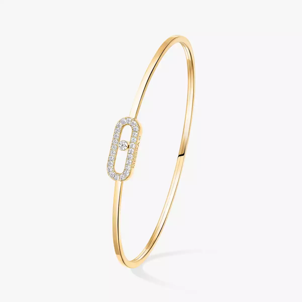 Bracelet jonc Move Uno, petit modèle Bracelet jonc diamant en or jaune Move Uno