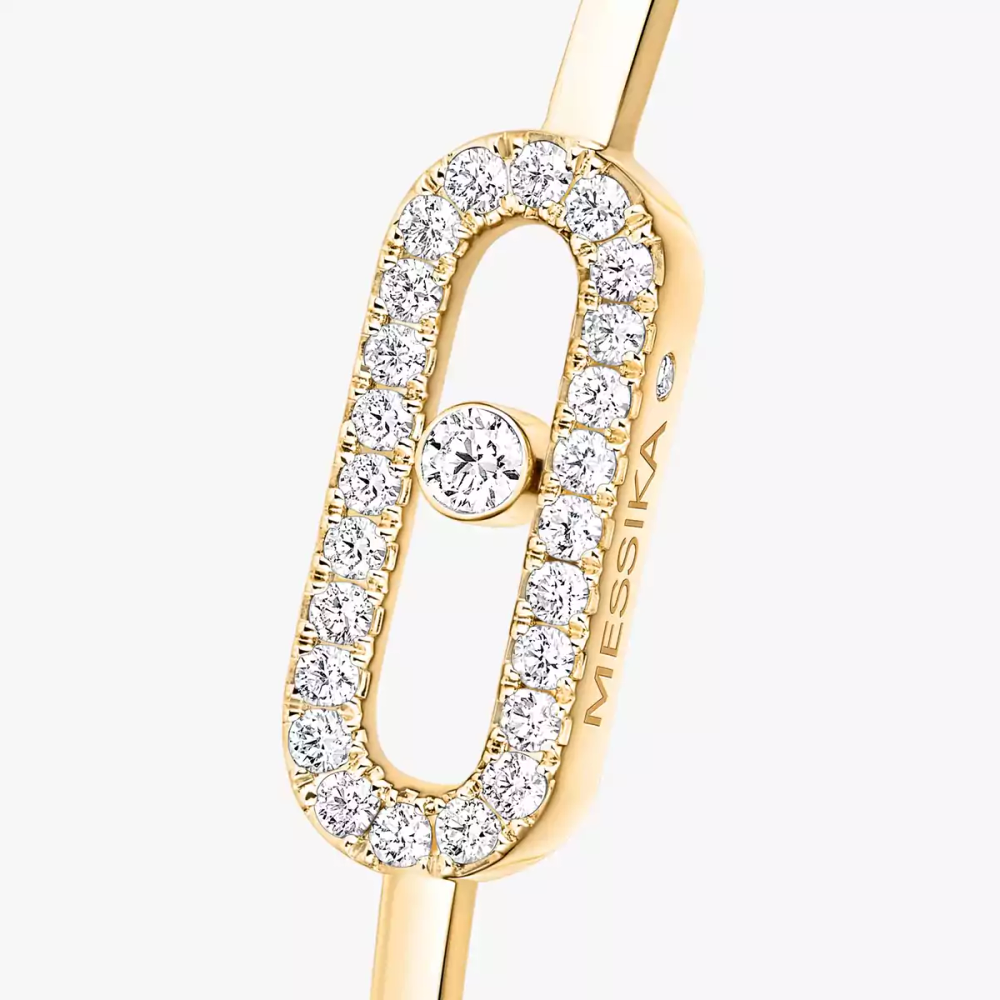 Bracelet jonc Move Uno, petit modèle Bracelet jonc diamant en or jaune Move Uno