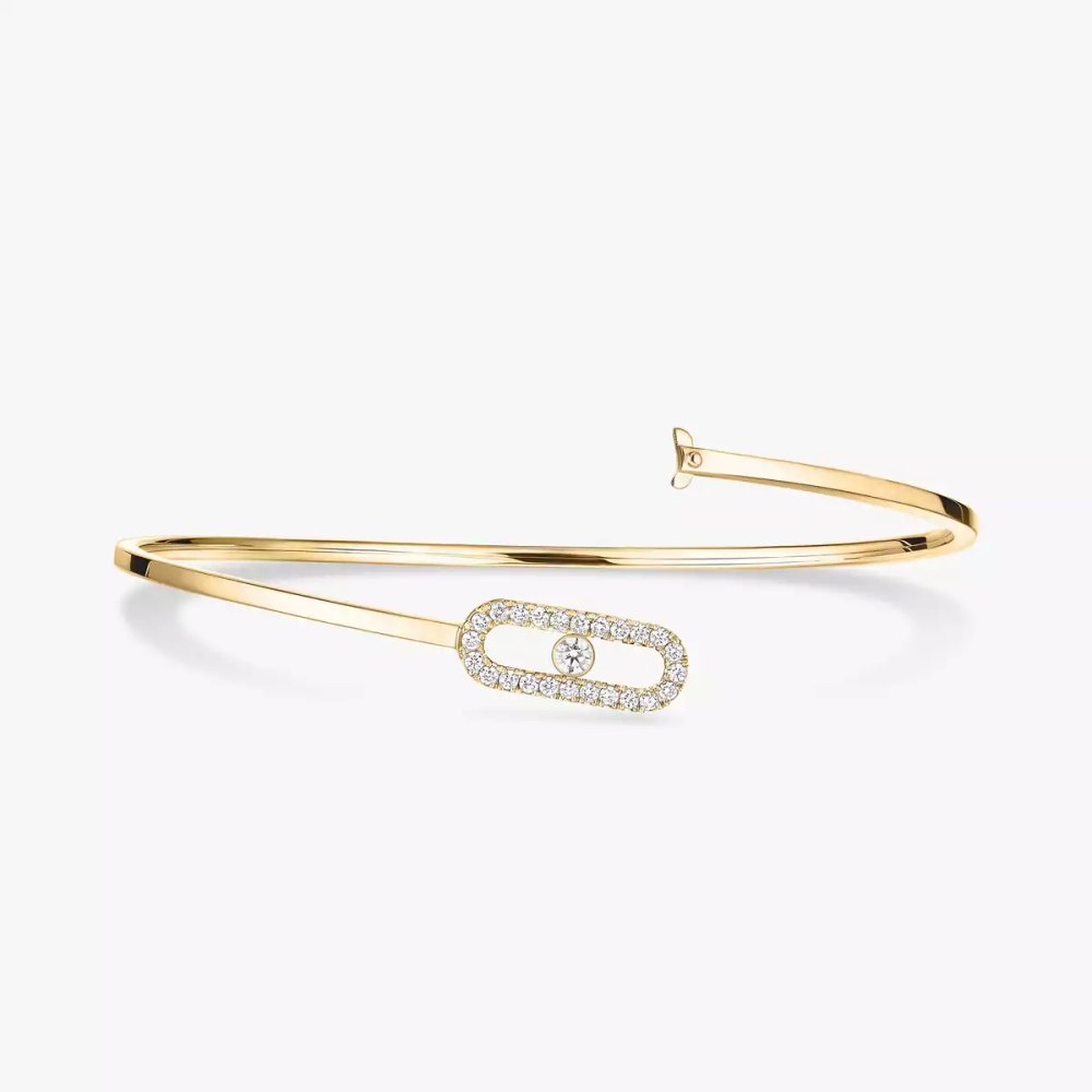 Bracelet jonc Move Uno, petit modèle Bracelet jonc diamant en or jaune Move Uno