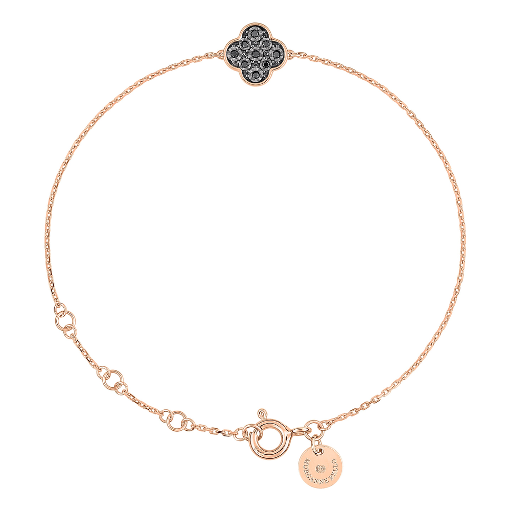 Bracelet, Diamants Noirs, Or Rose
