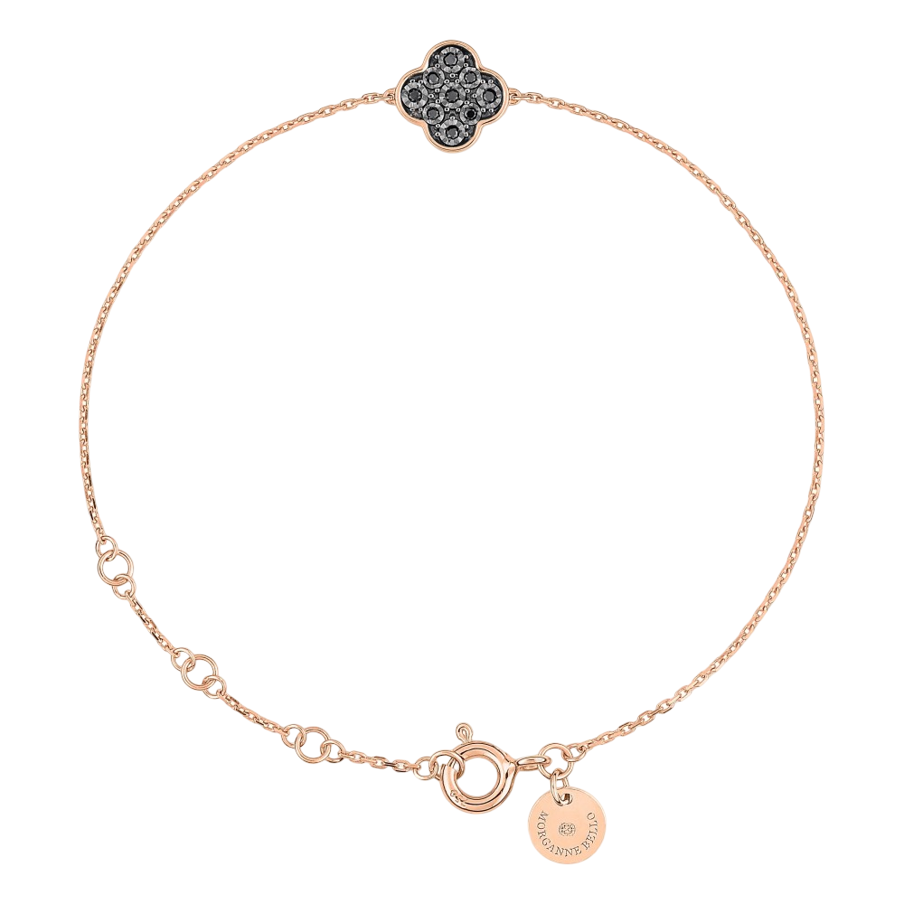 Bracelet, Diamants Noirs, Or Rose