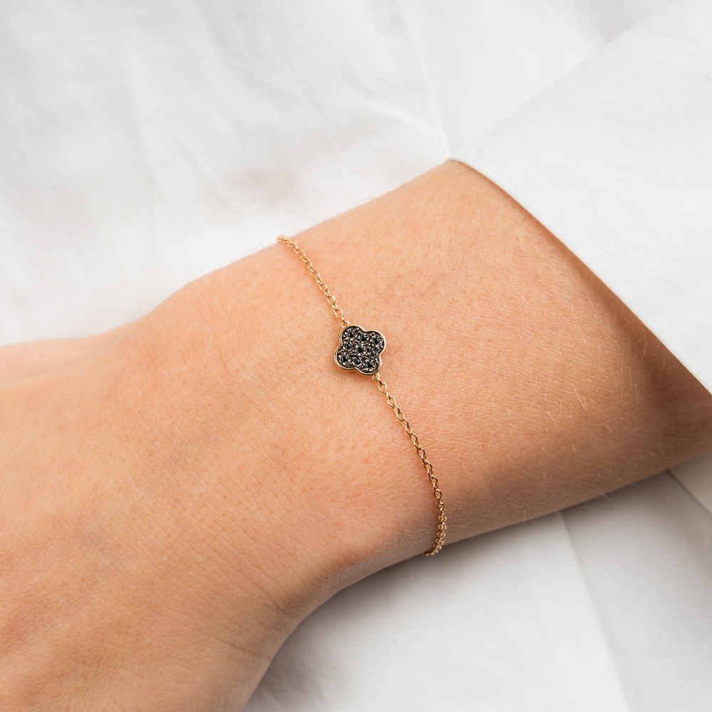 Bracelet, Diamants Noirs, Or Rose - Bijouterie Aurea｜Morges