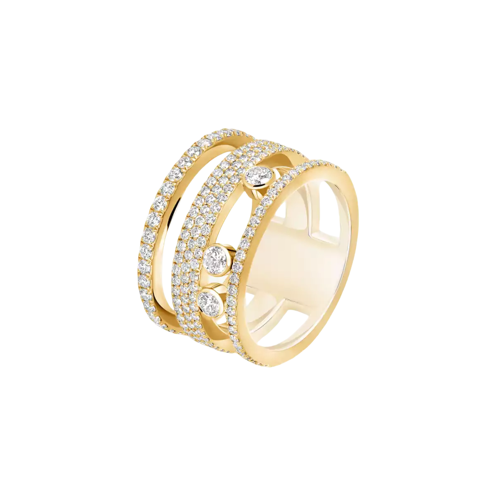 Bague Move Romane pavée, grand modèle