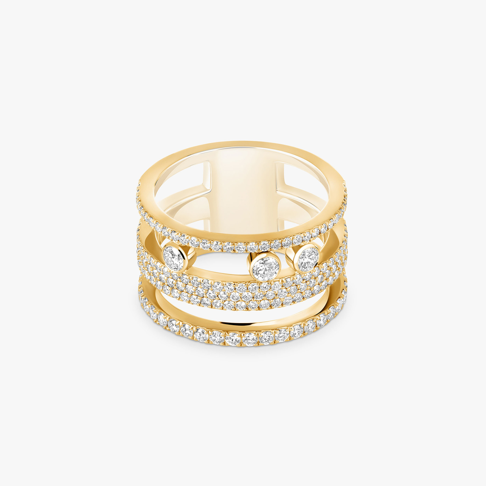 Bague Move Romane pavée, grand modèle