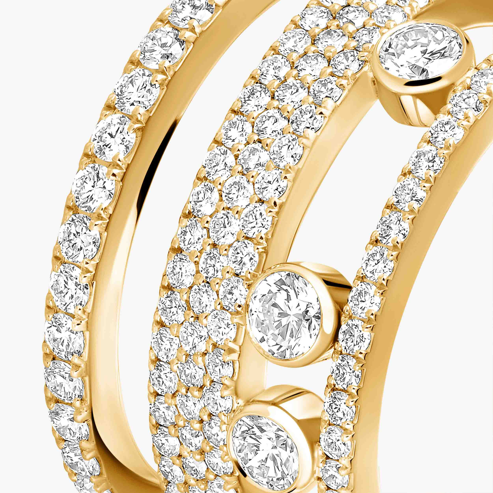 Bague Move Romane pavée, grand modèle