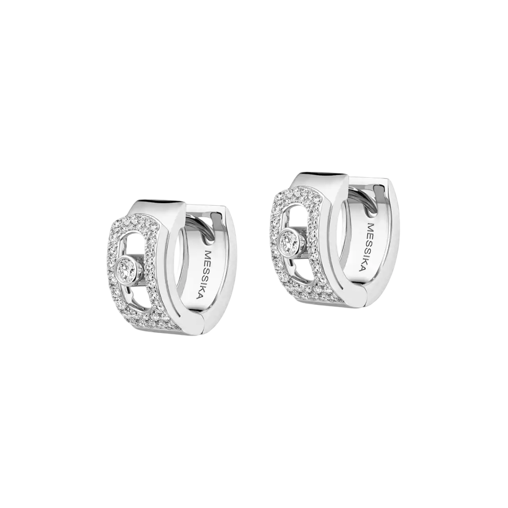 Boucles d'oreilles créoles Move Noa pavées