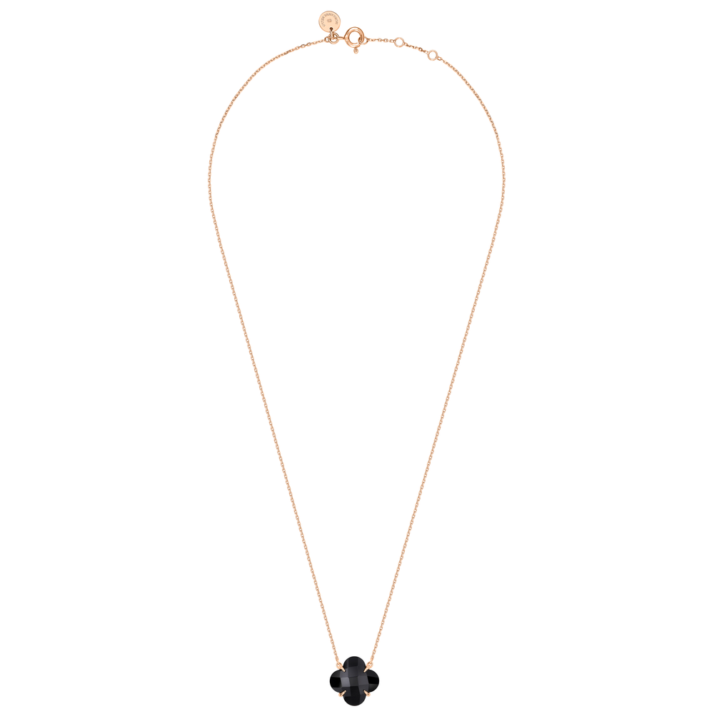 Collier Victoria, Onyx, Or Rose