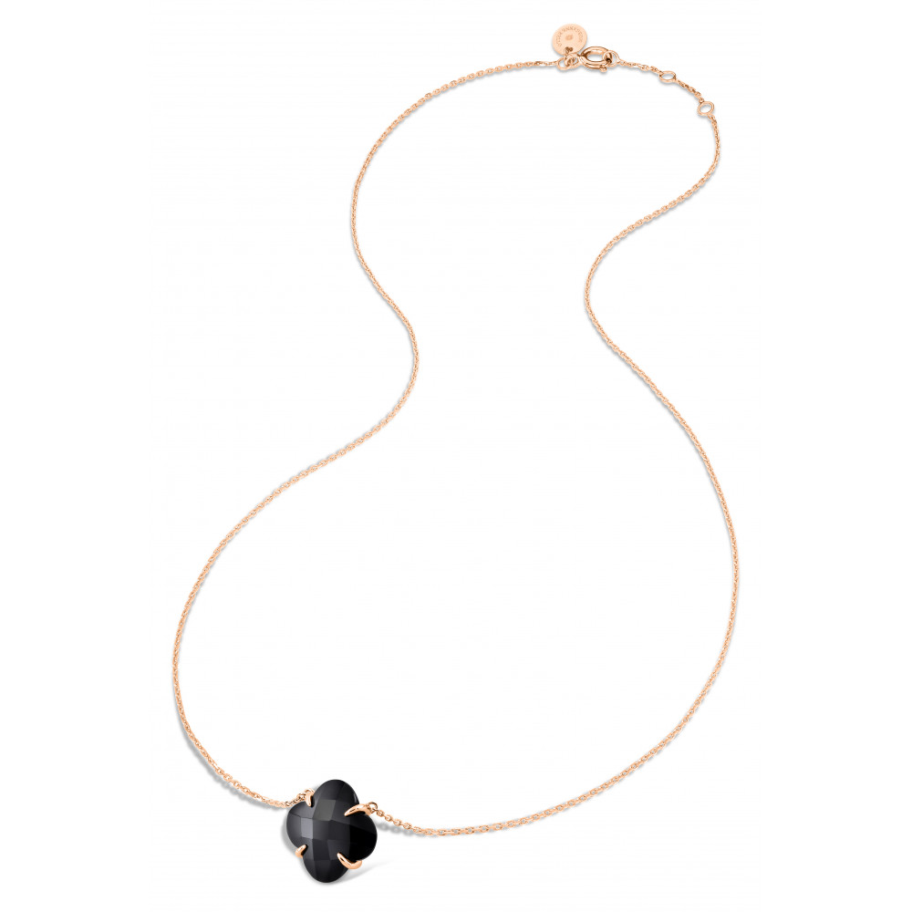 Collier, Onyx, Or Rose