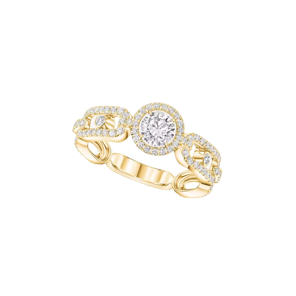 Bague solitaire Move Link, petit modèle
