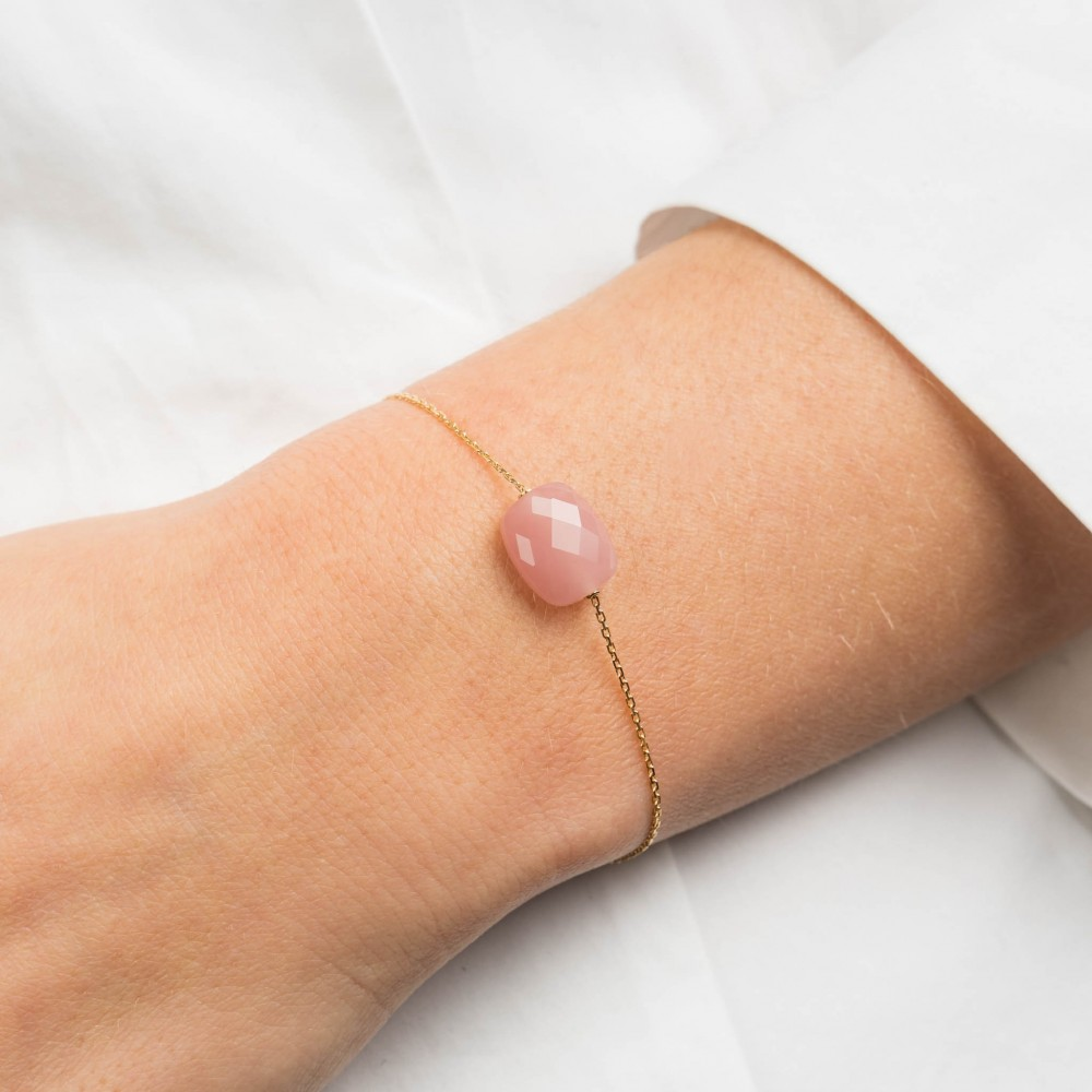 Bracelet, Quartz Guava, Or Jaune