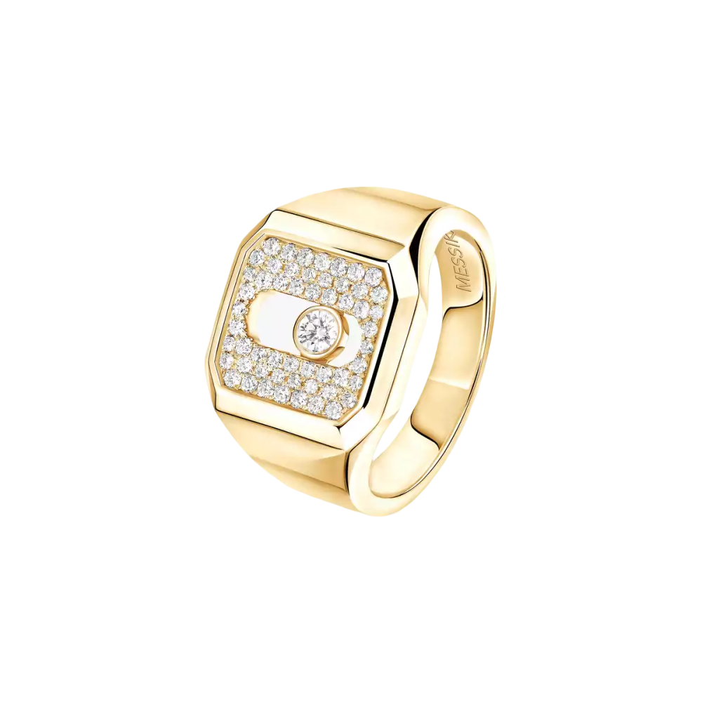 Bague chevalière Move Joaillerie pavée