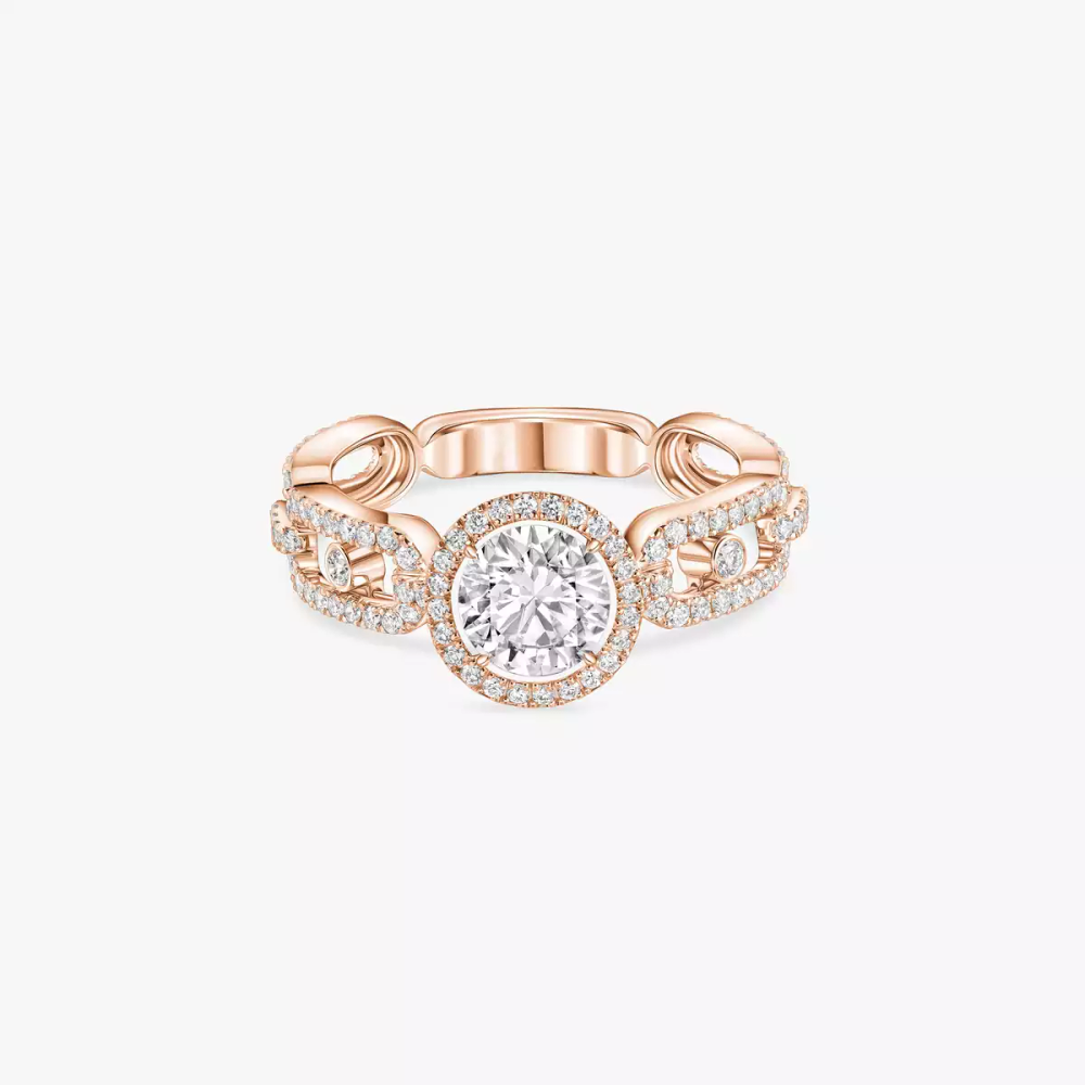 Bague solitaire Move Link, grand modèle